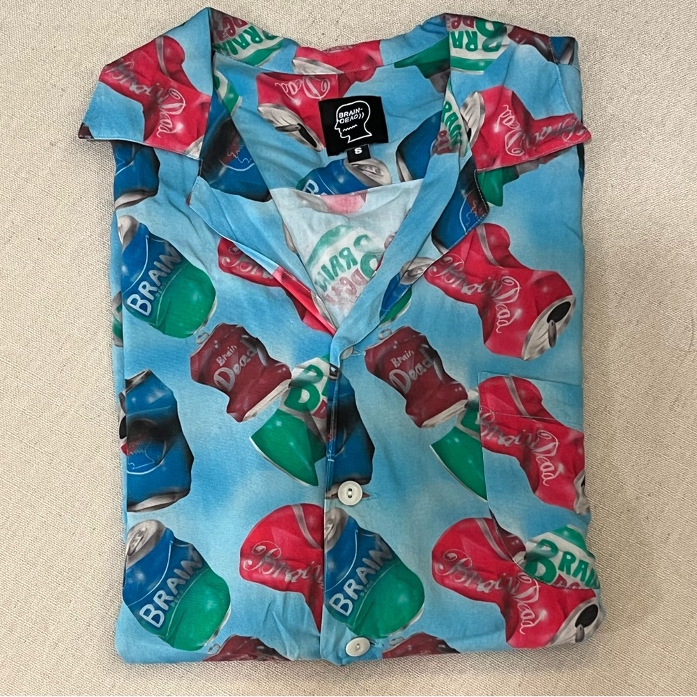 Brain Dead Button Down Hawaiian Shirt Size Small